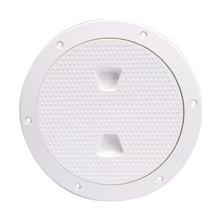 BECKSON MARINE 6" Non-Skid Screw-Out Deck Plate - White DP62-W